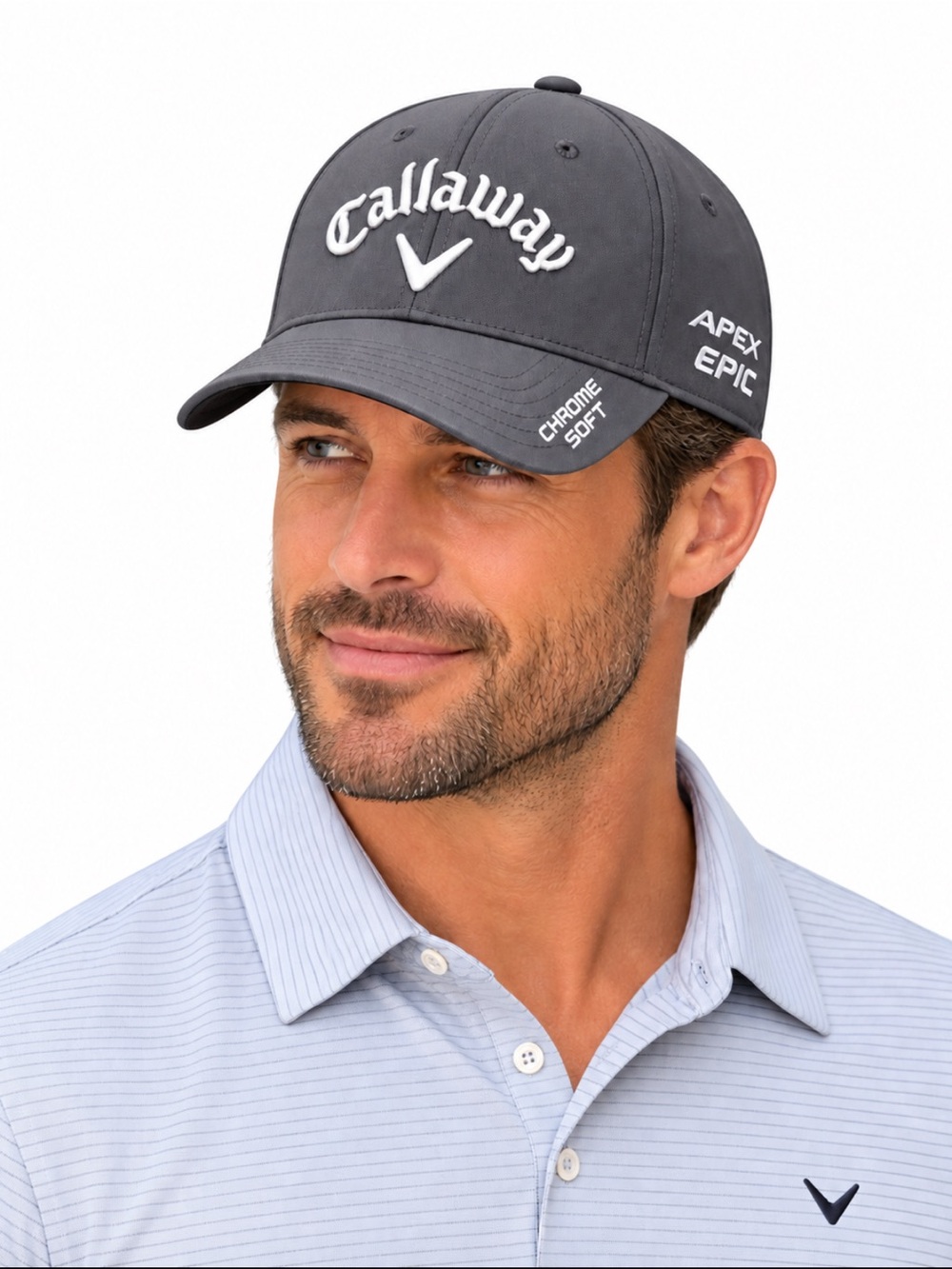 Callaway Chrome Soft Apex Epic Golf Hat Gray Adjustable Cap NWOT